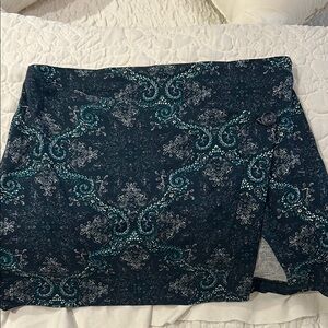Free People Patterned Skirt with Button Detail